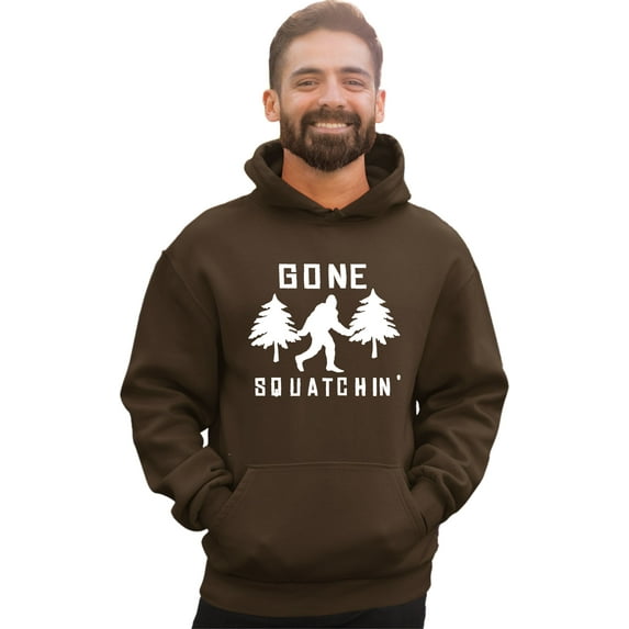 Adult Gone Squatchin' Gone Squatching Bigfoot Sasquatch Sweatshirt Hoodie