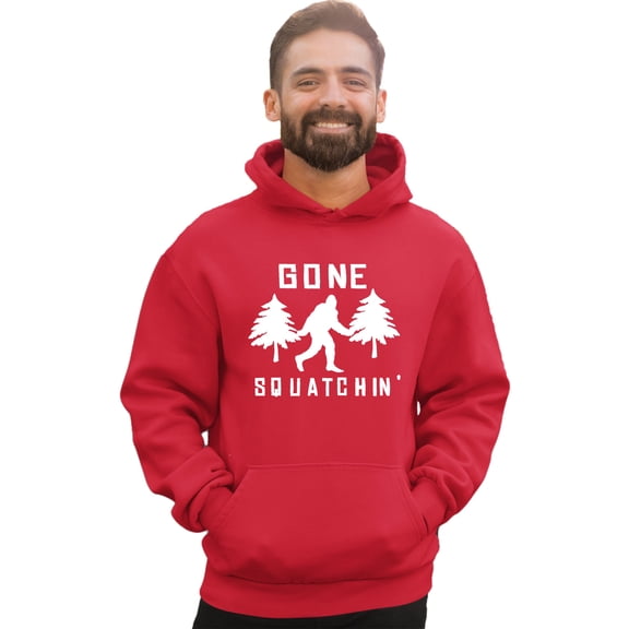 Adult Gone Squatchin' Gone Squatching Bigfoot Sasquatch Sweatshirt Hoodie