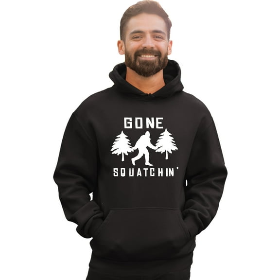 Adult Gone Squatchin' Gone Squatching Bigfoot Sasquatch Sweatshirt Hoodie