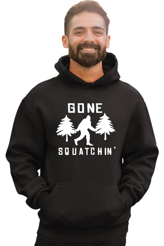 Adult Gone Squatchin' Gone Squatching Bigfoot Sasquatch Sweatshirt Hoodie