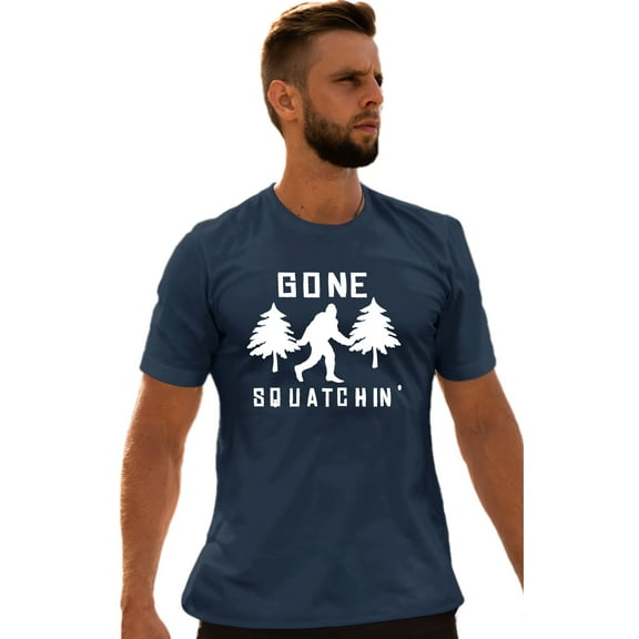 Adult Gone Squatchin' Gone Squatching Bigfoot Sasquatch T-Shirt