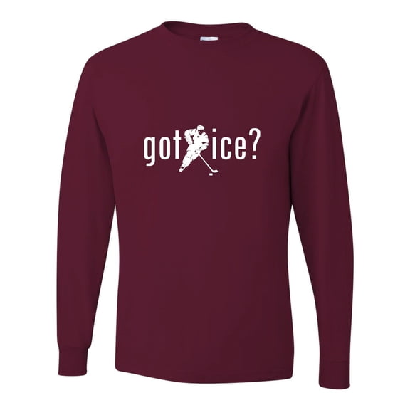 Adult Got Ice? Hockey Lovers Long Sleeve T-Shirt