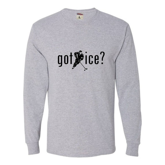 Adult Got Ice? Hockey Lovers Long Sleeve T-Shirt