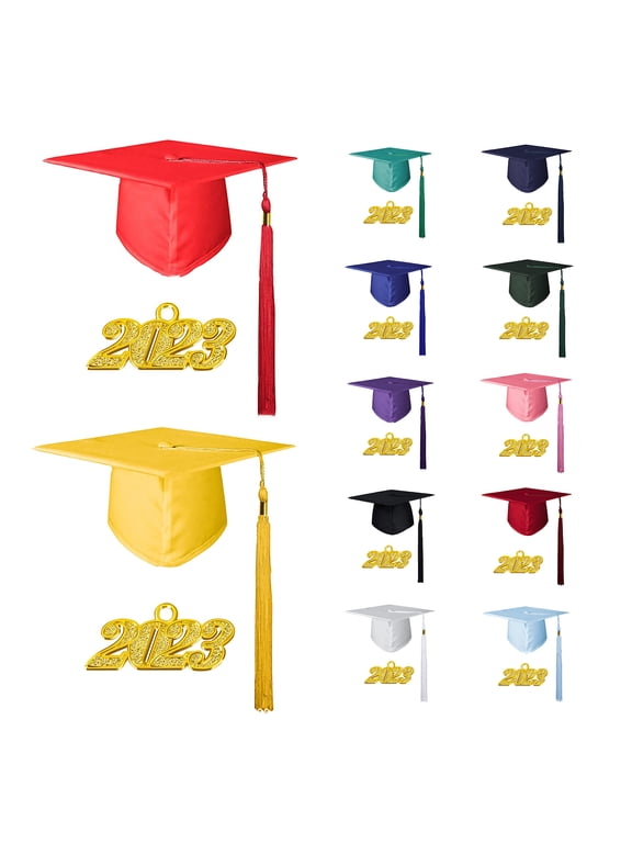 Adult Graduation Cap with 2023 Tassel for High School and Bachelor Master