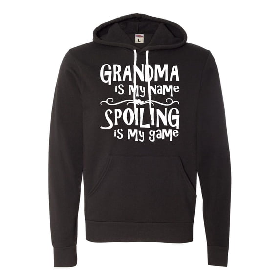Adult Grandma Is My Name Spoiling Is My Game Deluxe Super Soft Sweatshirt Hoodie