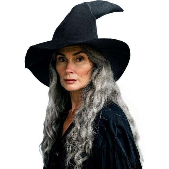 Adult Gray Wizard Hat Witch Large Sorcerer Costume Hats Accessory