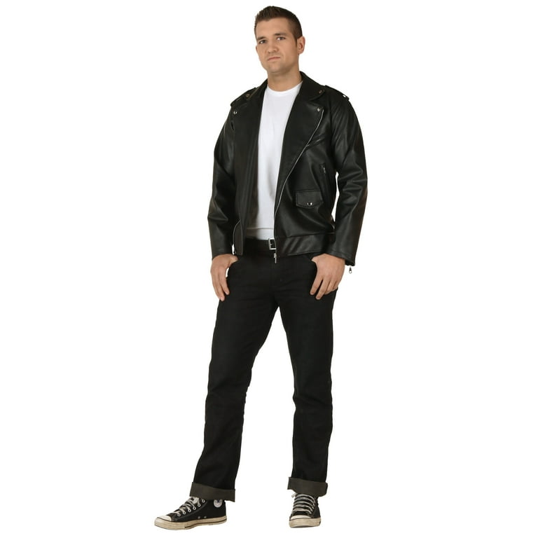 Grease T Birds Jacket Adult Black Embroided Logo Grease T Birds Jacket Adult Black Embroided Logo