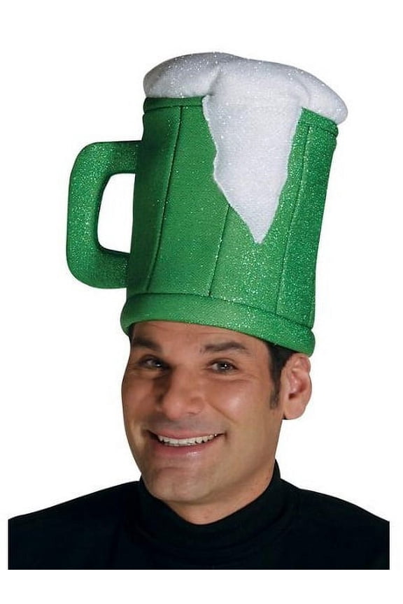 Green Beer Mug Adult Costume Hat