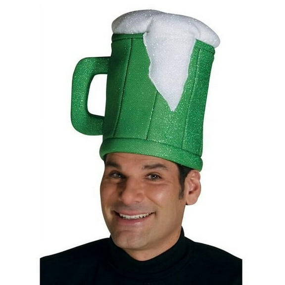 Green Beer Mug Adult Costume Hat