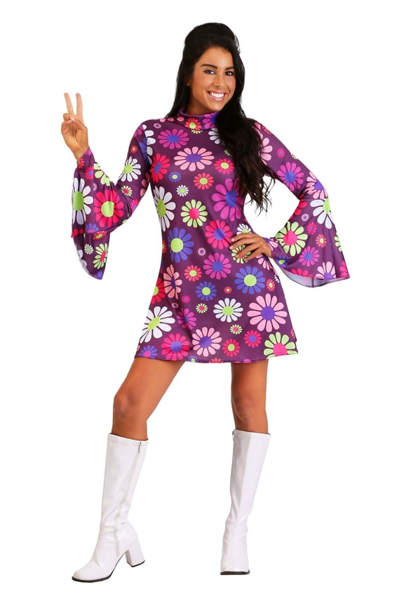 Adult Groovy Flower Power Costume