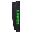 thumbnail image 1 of Adult Gymnastics Black Sweatpants (Neon Green, Adult Large), 1 of 1
