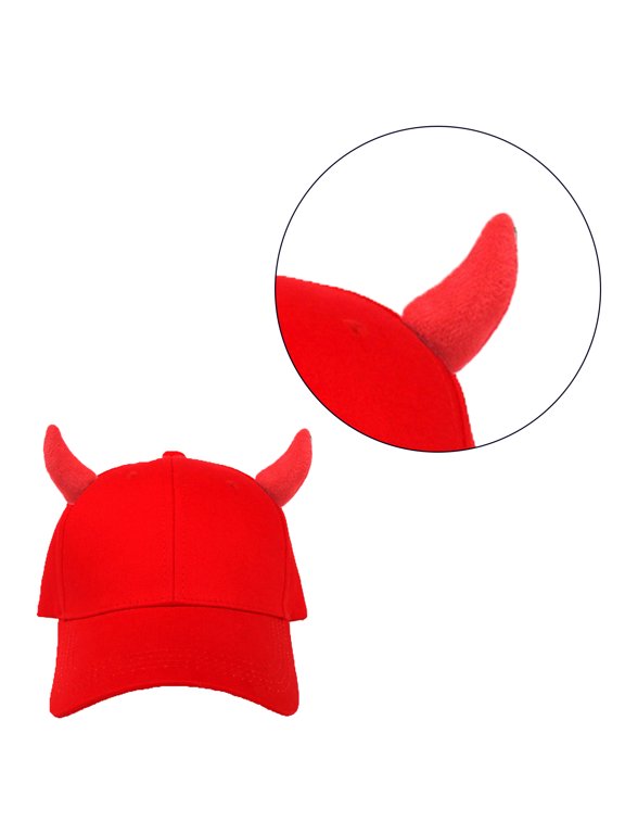 Adult Halloween Baseball Caps Music Festivals Sport Hat for Woman Men Outdoor Hat with Devil Horn Decor