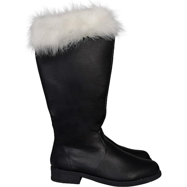 Adult Halloween Christmas Santa Claus Costume Black Boots