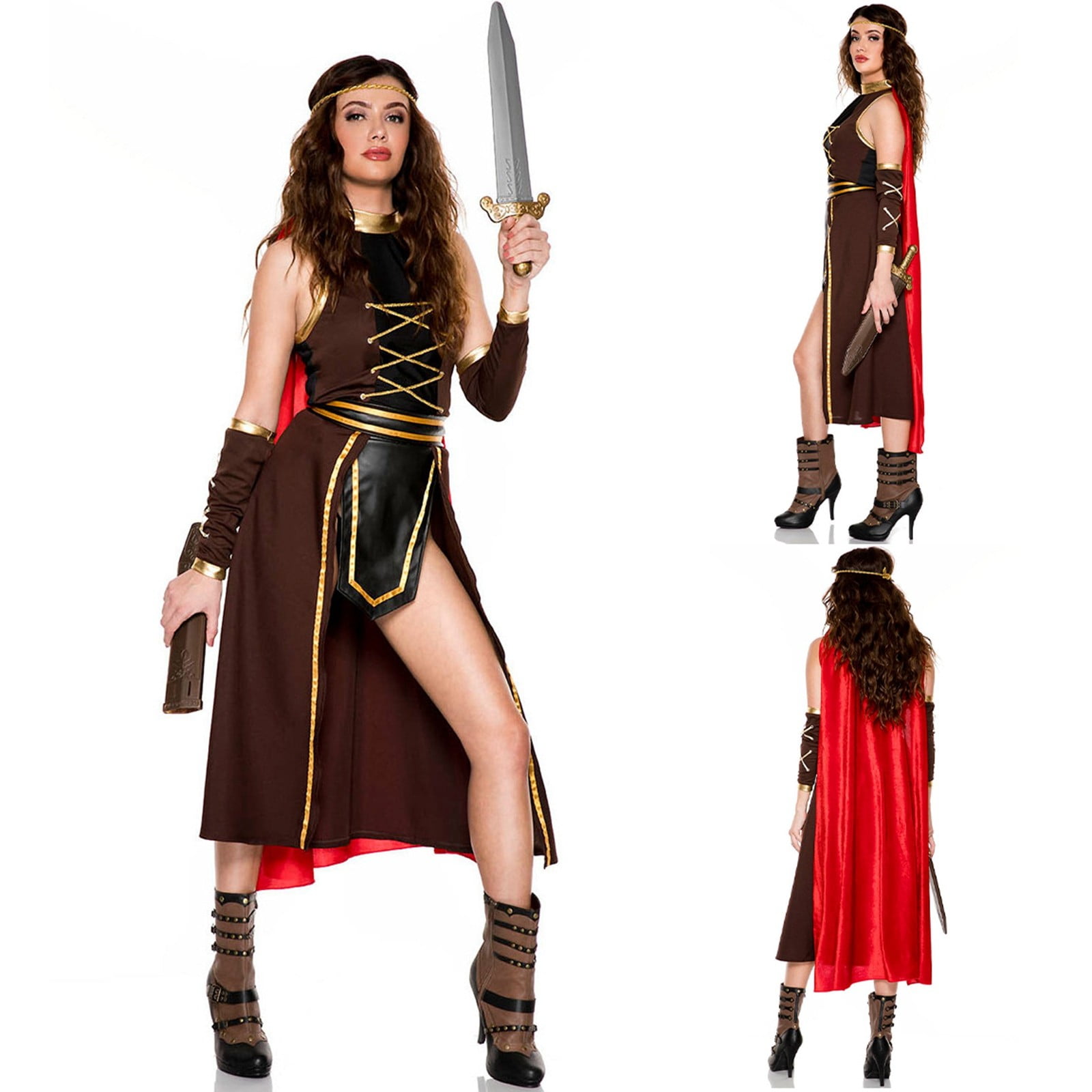 Adult Halloween Costumes Roman Women Ancient Outfit Dress Up Party Outwear Walmart