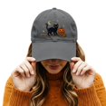 thumbnail image 1 of Adult Halloween Fashion Print Sun Hat Baseball Cap Casual Unisex Breathable Outdoor Adjustable Headwear for Daily Wear, 1 of 4