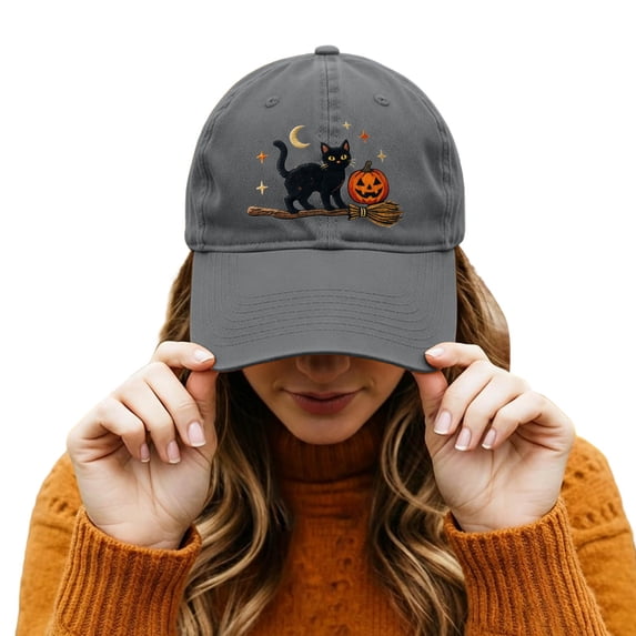 Adult Halloween Fashion Print Sun Hat Baseball Cap Casual Unisex Breathable Outdoor Adjustable Headwear for Daily Wear