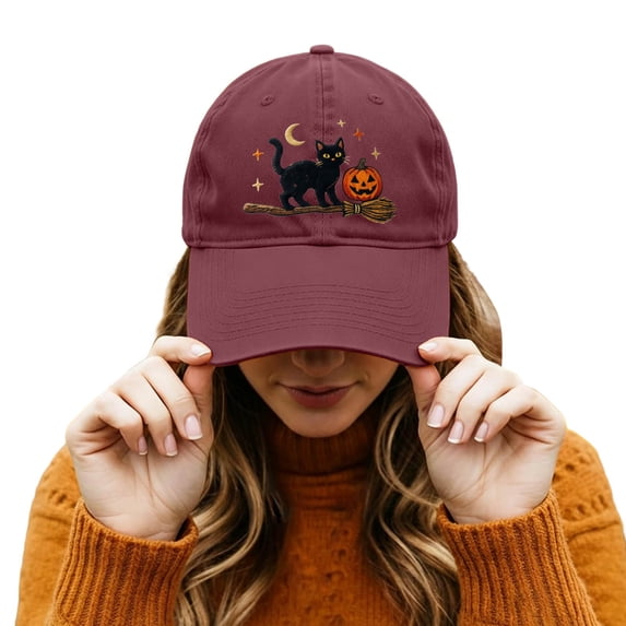 Adult Halloween Fashion Print Sun Hat Baseball Cap Casual Unisex Breathable Outdoor Adjustable Headwear for Daily Wear
