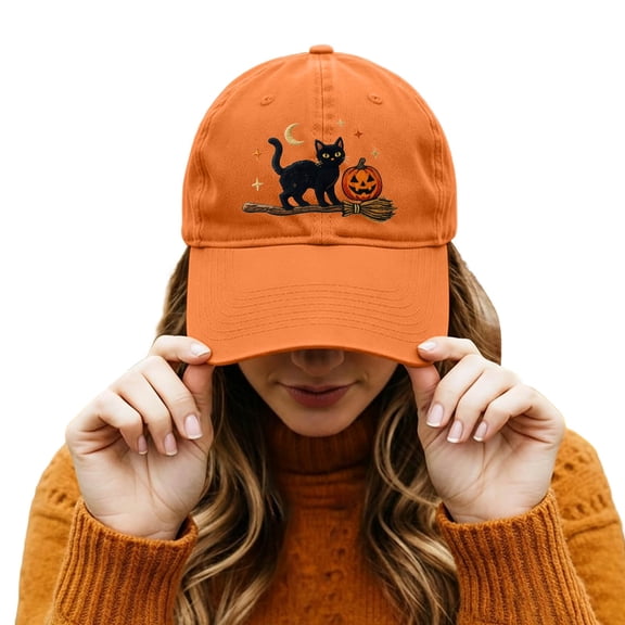 Adult Halloween Fashion Print Sun Hat Baseball Cap Casual Unisex Breathable Outdoor Adjustable Headwear for Daily Wear