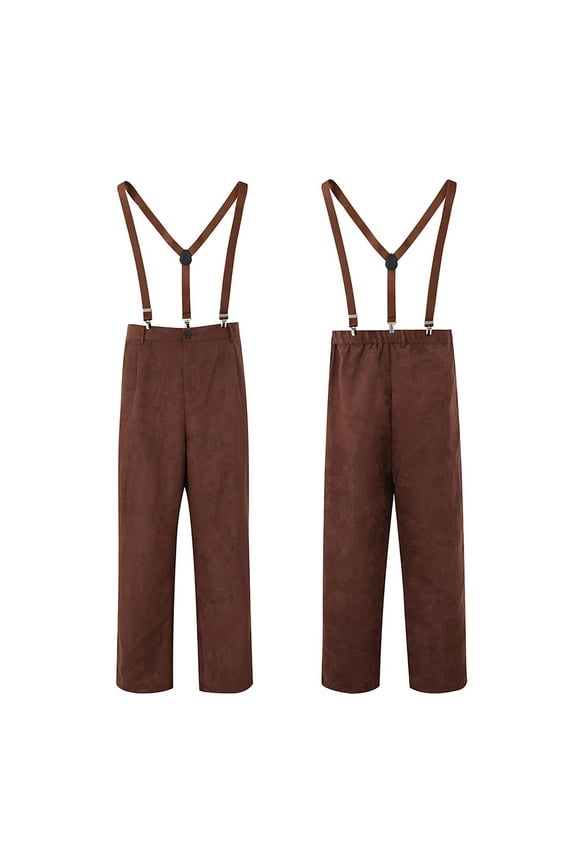 Adult Halloween Old Man With Plaid Shirt And Suspender