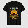 thumbnail image 1 of Adult Halloween Pumpkin Quote Graphic T-Shirt, 100% Cotton Short Sleeve Shirt, 1 of 6
