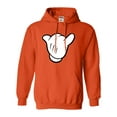 thumbnail image 1 of Adult Hang Loose Cartoon Hand Mickey Shaka Sign Sweatshirt Hoodie, 1 of 1