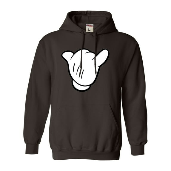 Adult Hang Loose Cartoon Hand Mickey Shaka Sign Sweatshirt Hoodie