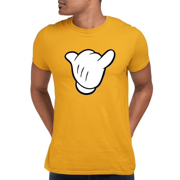 Adult Hang Loose Cartoon Hand Mickey Shaka Sign T-Shirt