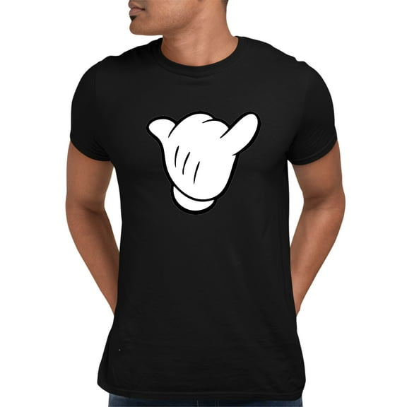 Adult Hang Loose Cartoon Hand Mickey Shaka Sign T-Shirt
