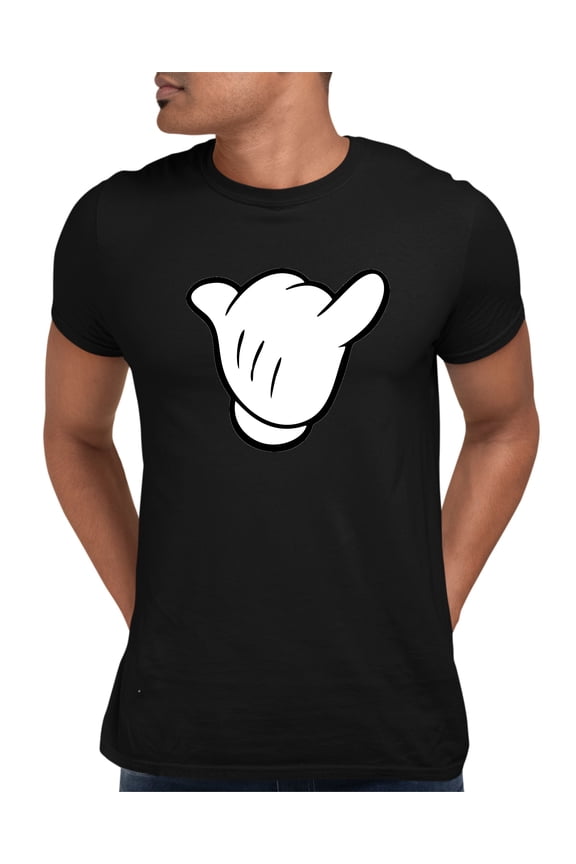 Adult Hang Loose Cartoon Hand Mickey Shaka Sign T-Shirt
