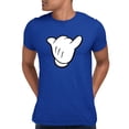thumbnail image 1 of Adult Hang Loose Cartoon Hand Mickey Shaka Sign T-Shirt, 1 of 1