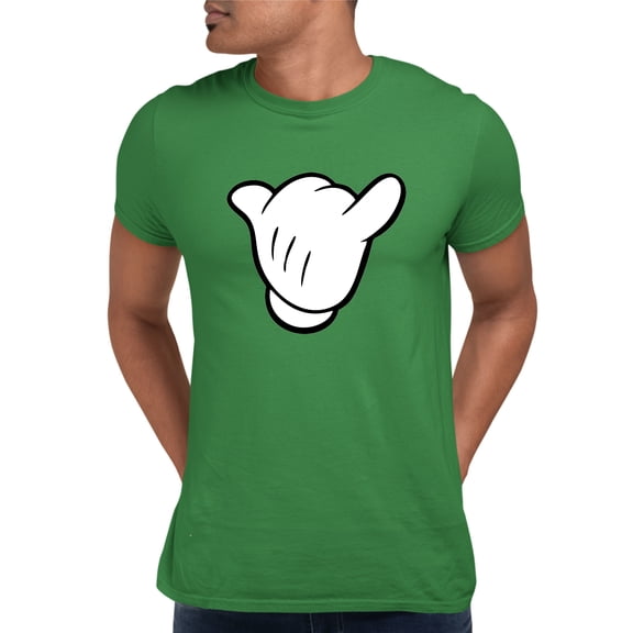 Adult Hang Loose Cartoon Hand Mickey Shaka Sign T-Shirt