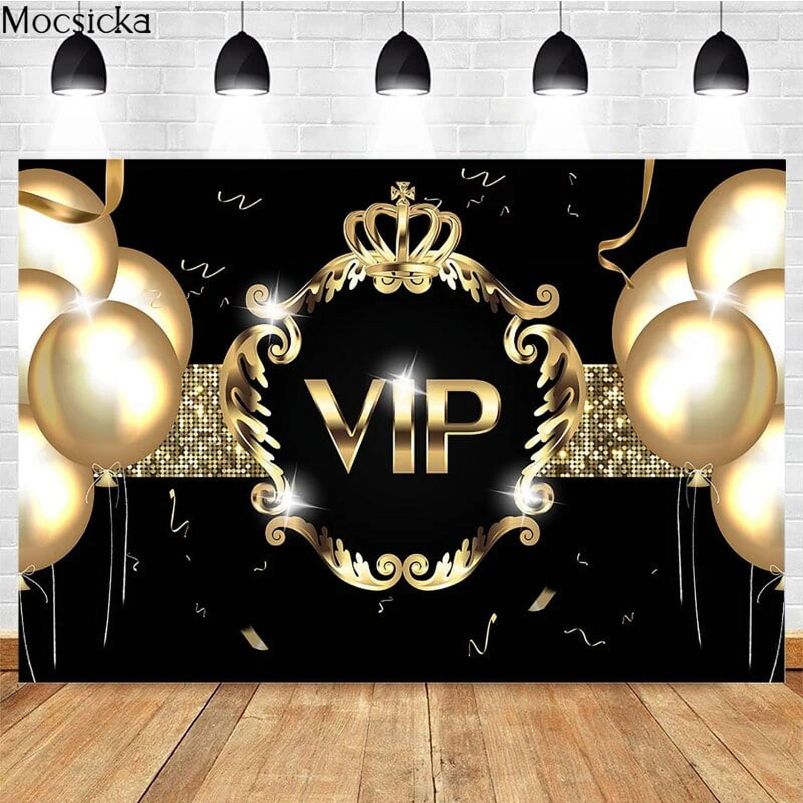 Adult Happy Birthday Photography Background Vip Crown Balloon ...