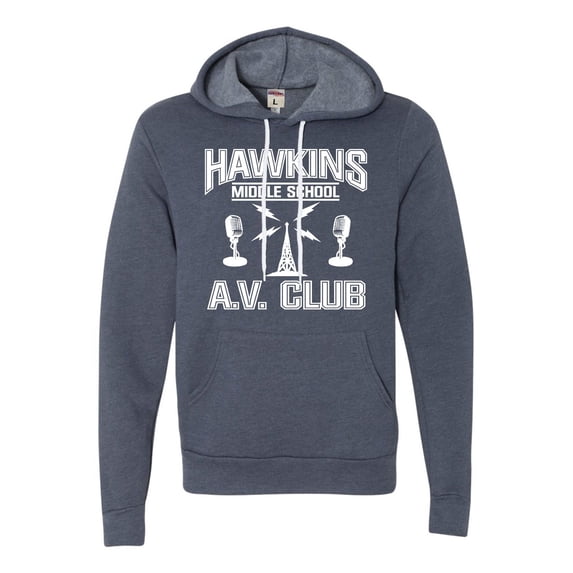 Adult Hawkins Middle School AV Club Deluxe Super Soft Sweatshirt Hoodie