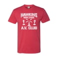 thumbnail image 1 of Adult Hawkins Middle School AV Club Deluxe T-Shirt, 1 of 1