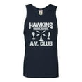 thumbnail image 1 of Adult Hawkins Middle School AV Club Sleeveless Tank Top Cotton T-Shirt, 1 of 1