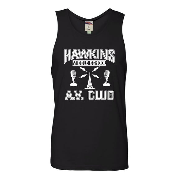 Adult Hawkins Middle School AV Club Sleeveless Tank Top Cotton T-Shirt