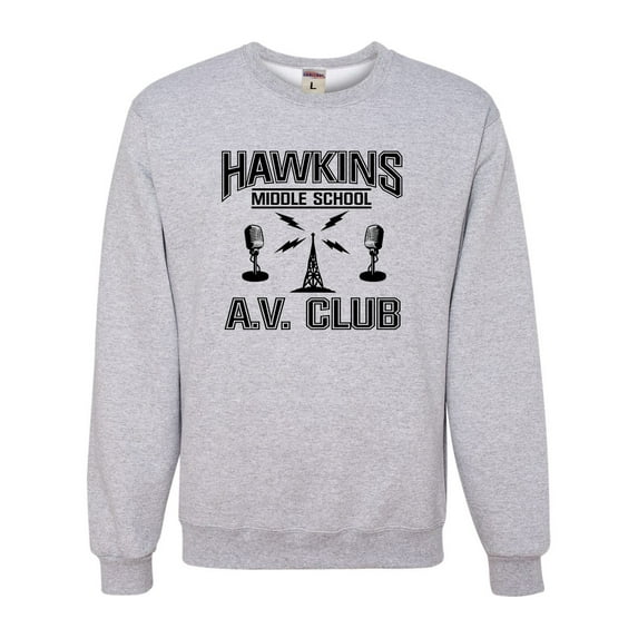 Adult Hawkins Middle School AV Club Sweatshirt Crewneck