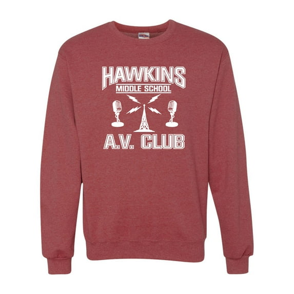 Adult Hawkins Middle School AV Club Sweatshirt Crewneck