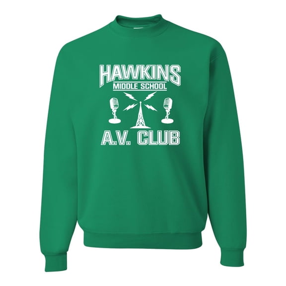 Adult Hawkins Middle School AV Club Sweatshirt Crewneck