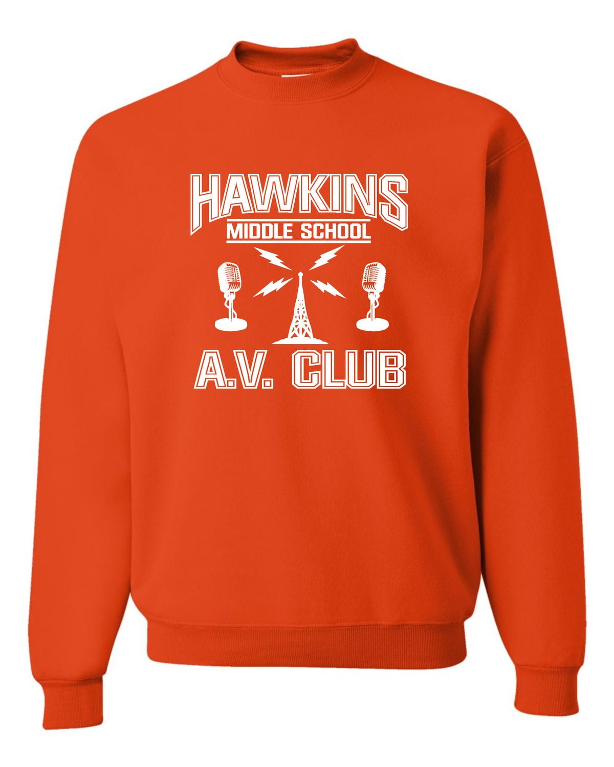 Adult Hawkins Middle School AV Club Sweatshirt Crewneck Walmart