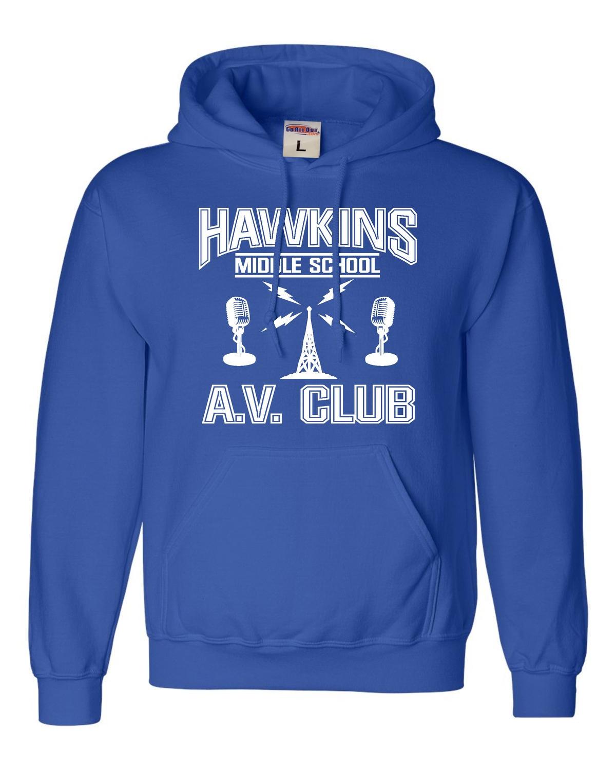 Adult Hawkins Middle School AV Club Sweatshirt Hoodie - Walmart.com
