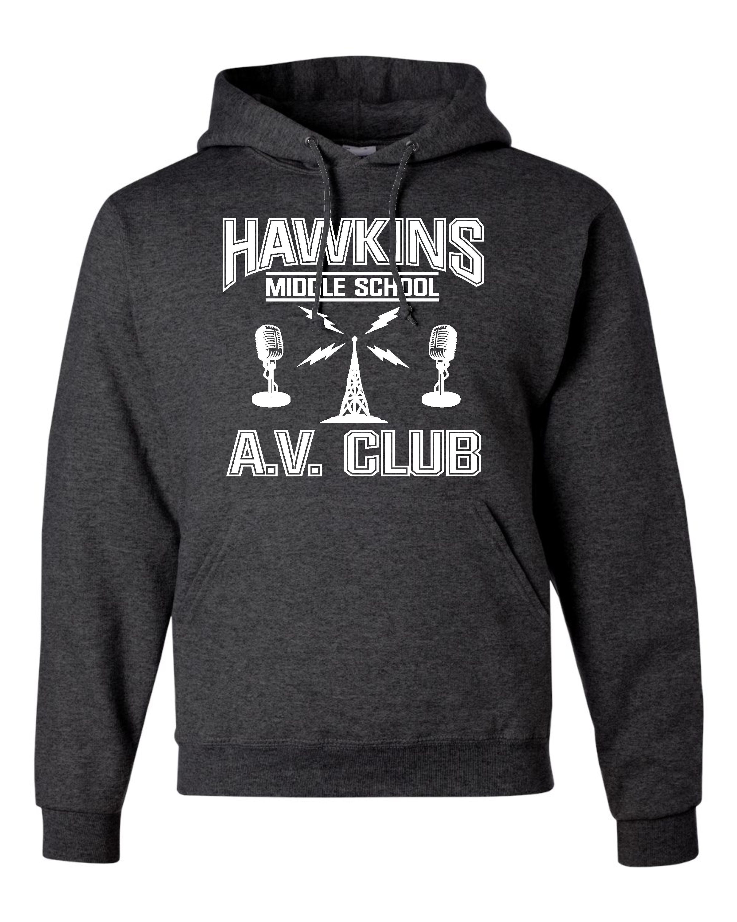 Adult Hawkins Middle School AV Club Sweatshirt Hoodie Walmart