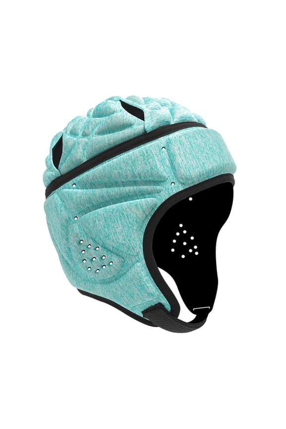 Adult Head Guard, Soft Shell Anti-Impact Helmet for Football Rugby Baseball Sports, Protective Goalkeeper Cap with Ventilation for Training & Games, Adjustable Chin Strap Safety Hat Mint Green