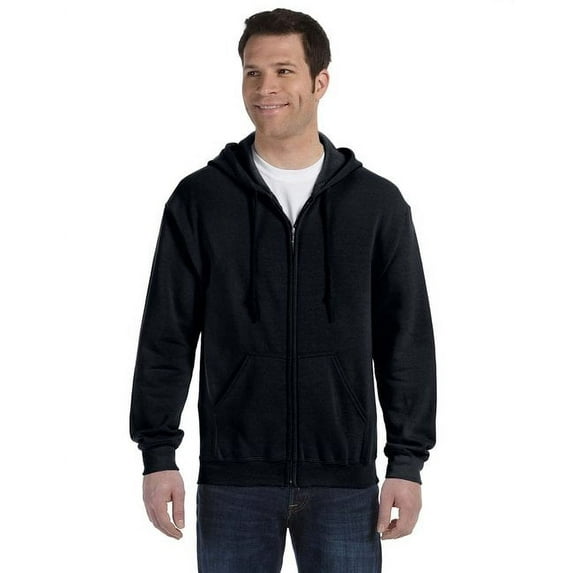 Adult Heavy Blend™ Full-Zip Hooded Sweatshirt - BLACK - 4XL