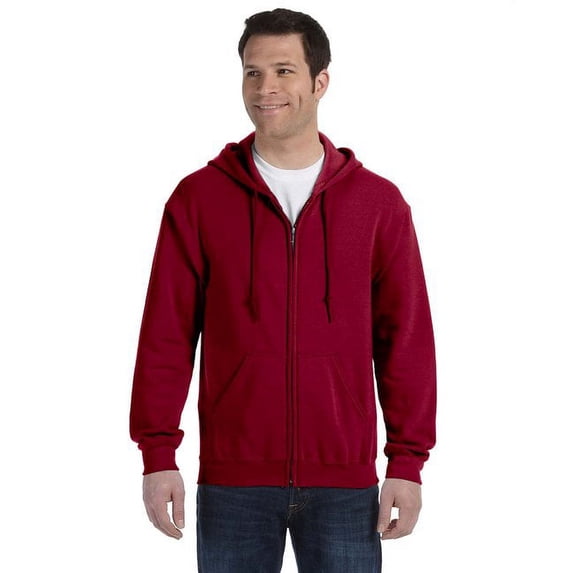 Adult Heavy Blend™ Full-Zip Hooded Sweatshirt - CARDINAL RED - 2XL