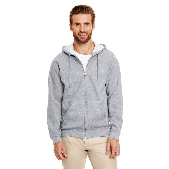 Adult Heavy Blend™ Full-Zip Hooded Sweatshirt - GRAPHITE HEATHER - S