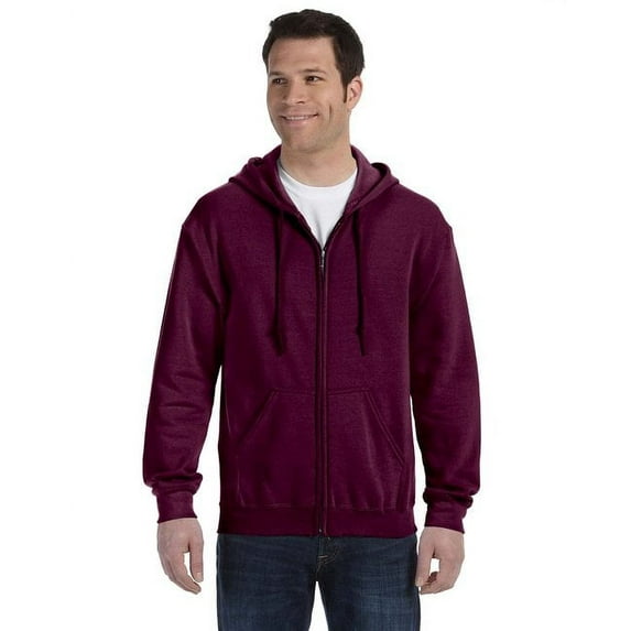 Adult Heavy Blend™ Full-Zip Hooded Sweatshirt - MAROON - L