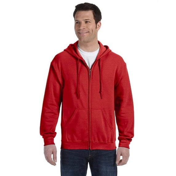 Adult Heavy Blend™ Full-Zip Hooded Sweatshirt - RED - 5XL