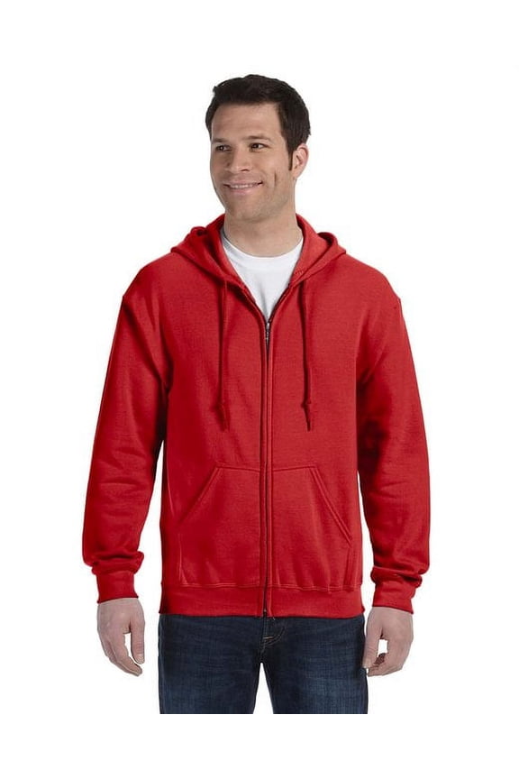 Adult Heavy Blend™ Full-Zip Hooded Sweatshirt - RED - L