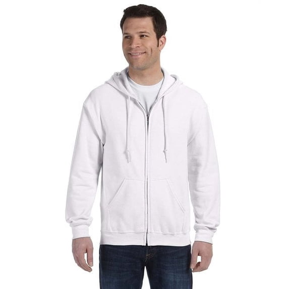 Adult Heavy Blend™ Full-Zip Hooded Sweatshirt - WHITE - 3XL